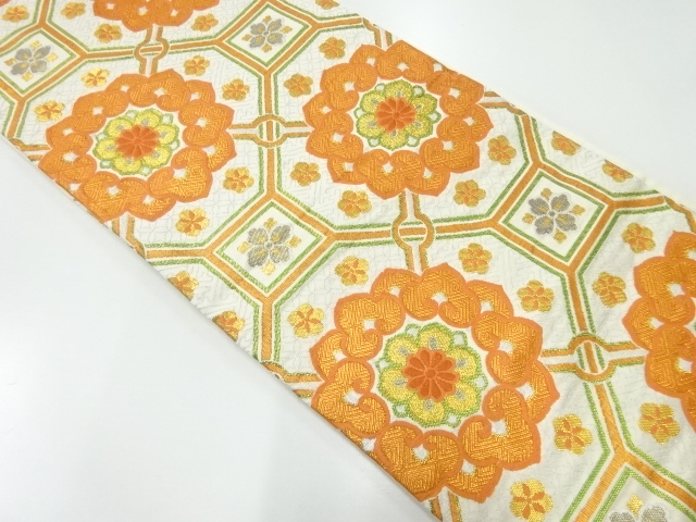 リサイクル　華紋織り出し袋帯